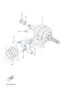 YP250R X-MAX 250 (2DL4 2DL4 2DL4) drawing CRANKSHAFT & PISTON