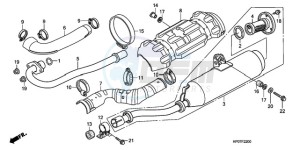 TRX500FEA Australia - (U / EC) drawing EXHAUST MUFFLER