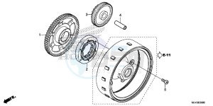 CBR500RF CBR500R UK - (E) drawing STARTING CLUTCH