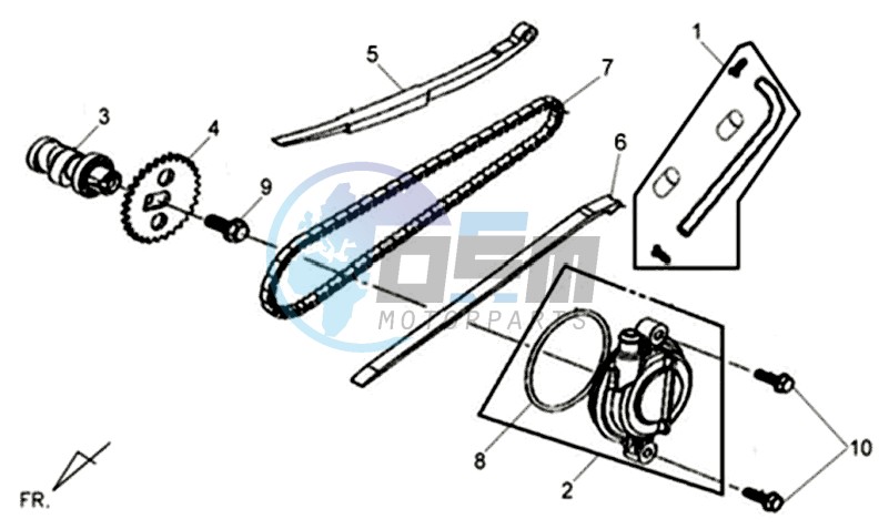 CHAIN / CHAIN TENSIONER / CHAIN GUIDE