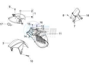 Runner 50 Pure Jet drawing Wheel housing - Mudguard