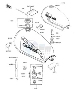 KE 100 B [KE100] (B9-F10) [KE100] drawing FUEL TANK