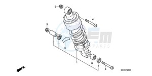 CBF600N9 France - (F / CMF) drawing REAR CUSHION