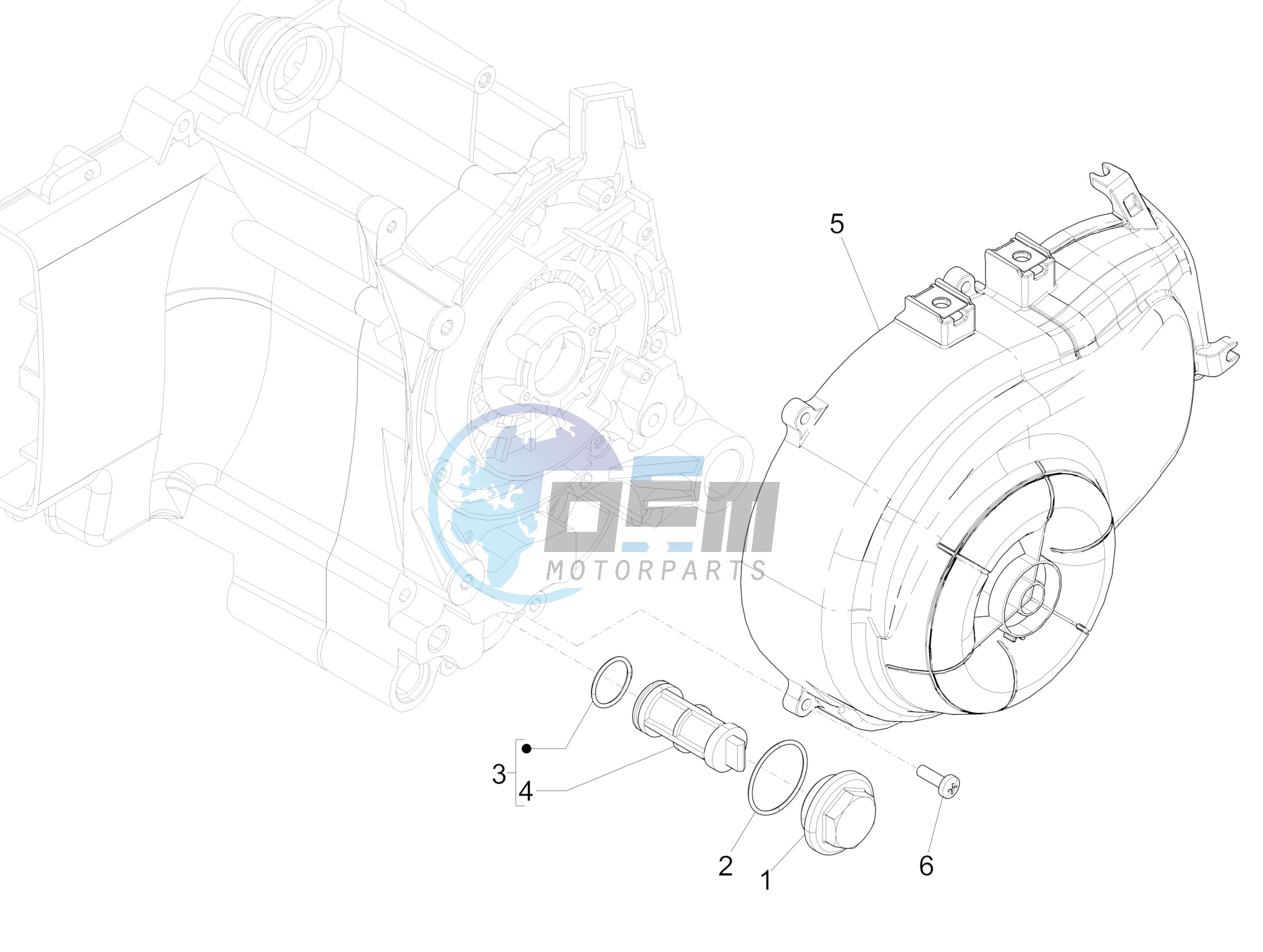 Flywheel magneto cover - Oil filter