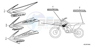 CRF250XC drawing MARK (CRF250X8/9/B/C)