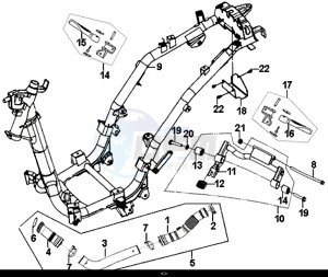 SYMPHONY SR 125 (AZ12W4-EU) (L7-M0) drawing FRAME BODY - ENGINE MOUNT