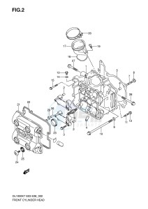 DL1000 (E3-E28) V-Strom drawing FRONT CYLINDER HEAD