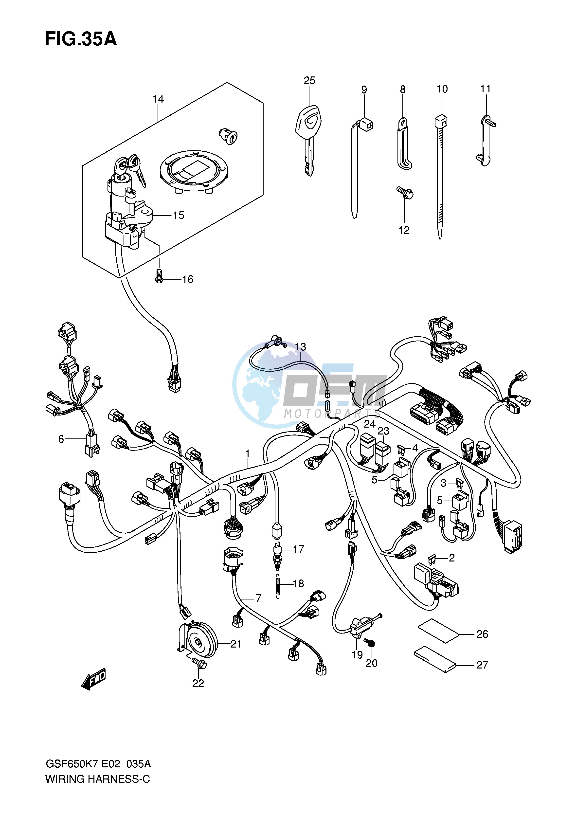 WIRING HARNESS (GSF650SAK7 SAK8 SUAK7 SUAK8)