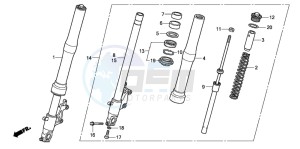 CB600F CB600F drawing FRONT FORK