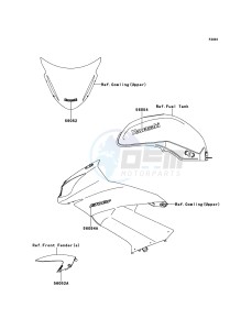 ER-6f ABS EX650D9F GB XX (EU ME A(FRICA) drawing Decals(Blue)(M.D.Black)