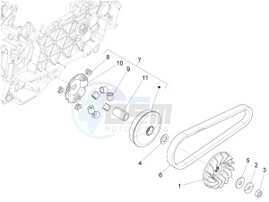 Liberty 150 iGet 4T 3V ie ABS (APAC) drawing Driving pulley