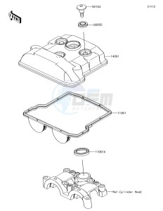 KX450F KX450HJF EU drawing Cylinder Head Cover