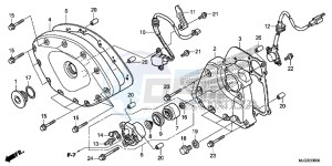 GL1800BD F6B Bagger - GL1800BD UK - (E) drawing FRONT COVER/TRANSMISSION COVER