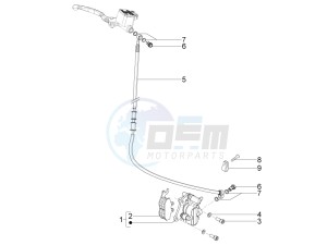 SR Motard 125 4t e3 drawing Brakes hose  - Calipers