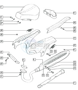 FLEXER_24-45kmh_W-Y 50 W-Y drawing Seat-shields-exhaust