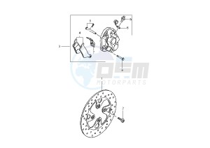 YP MAJESTY 125 drawing FRONT BRAKE CALIPER