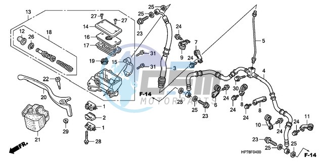 FR. BRAKE MASTER CYLINDER