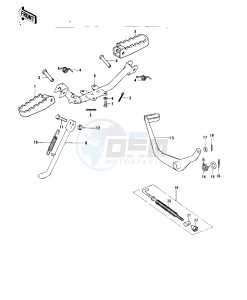 KD 80 A [KD80] (A1-A2) [KD80] drawing FOOTRESTS_STAND_BRAKE PEDAL