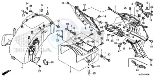 GL1800BD F6B Bagger - GL1800BD UK - (E) drawing REAR FENDER