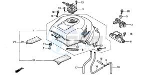 CBR900RR FIRE BLADE drawing FUEL TANK (CBR900RRY,1/RE1)