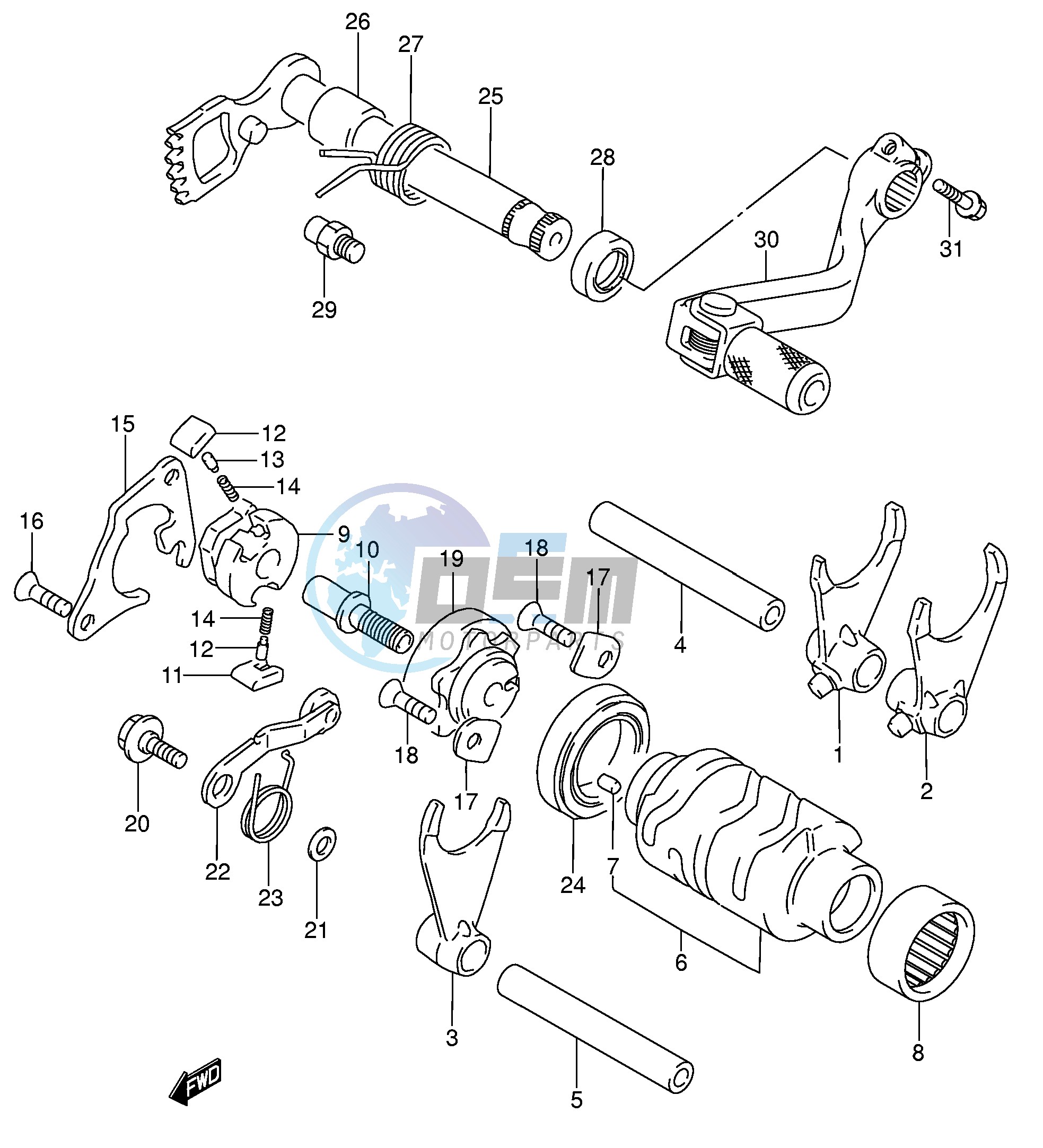 GEAR SHIFTING (MODEL K5 K6)