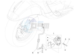 LX 150 4T 3V IE NOABS E3 (APAC) drawing Brakes pipes - Calipers