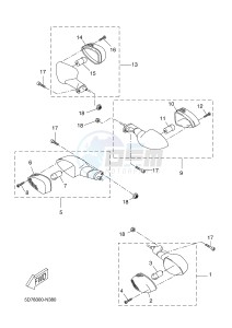 MT125 MT-125 (5D7C 5D7C 5D7C 5D7C) drawing FLASHER LIGHT