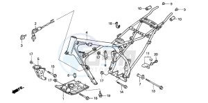 XR80R drawing FRAME BODY