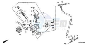 CRF230F9 Europe Direct - (ED / CMF) drawing FR. BRAKE MASTER CYLINDER