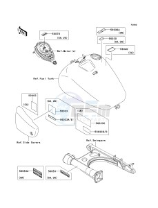 VN 1500 B [VULCAN 88 SE] (B1-B3) N6F drawing LABELS