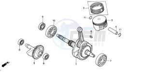 TRX300FW FOURTRAX 300 4X4 drawing CRANKSHAFT/PISTON