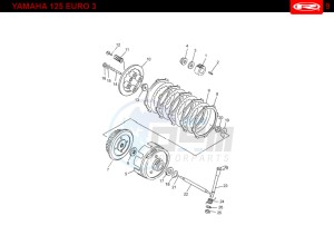 SMX-125-4T-BLUE drawing CLUTCH  Yamaha 125 EURO-3