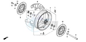 CBR600RR drawing FRONT WHEEL