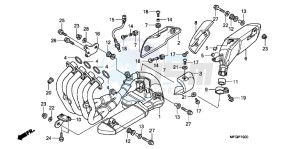 CB600FAB drawing EXHAUST MUFFLER