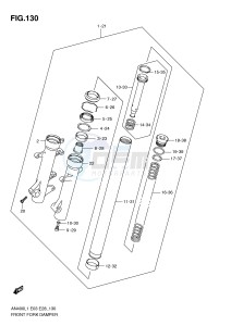 AN400 (E03) Burgman drawing FRONT FORK DAMPER (AN400L1 E33)