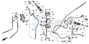 TRX90 SPORTRAX90 drawing HANDLE LEVER/SWITCH/CABLE