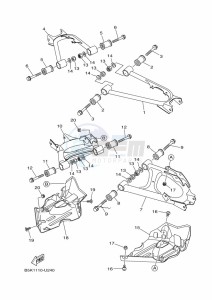 YFM700FWBD KODIAK 700 EPS (B5KJ) drawing REAR ARM