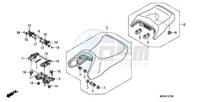 ST1300AE Pan Europoean - ST1300 UK - (E) drawing SEAT