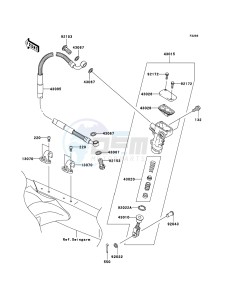 KX125 KX125-M3 EU drawing Rear Master Cylinder