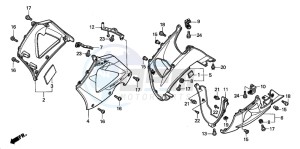 CBR900RE drawing LOWER COWL (1)