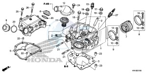 TRX500FE2F TRX500F Europe Direct - (ED) drawing CYLINDER HEAD