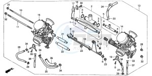 CB500 drawing CARBURETOR (ASSY.)