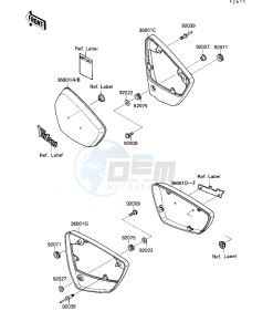 VN 1500 A [VULCAN 88] (A1-A5) [VULCAN 88] drawing SIDE COVER