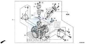 CBR250RAF CBR250RA Europe Direct - (ED) drawing THROTTLE BODY