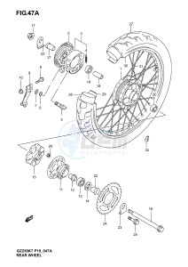 GZ250 (P19) drawing REAR WHEEL (MODEL K5 K6 K7)