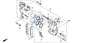 XR250R drawing FRONT BRAKE CALIPER