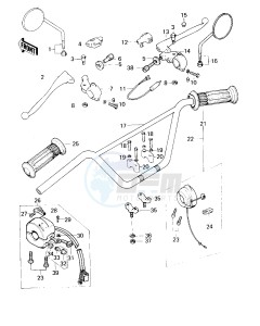 KM 100 A (A1 till A7) drawing HANDLEBAR -- KM100-A1 Till A4- -