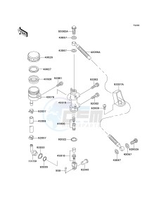 ZX 1100 E [GPZ 1100] (E1-E3) [GPZ 1100] drawing REAR MASTER CYLINDER