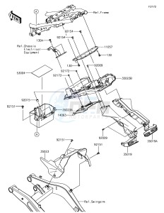 NINJA 650 EX650KHFA XX (EU ME A(FRICA) drawing Rear Fender(s)