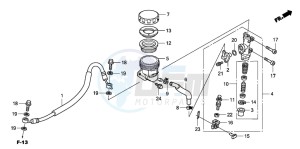 CBF600SA drawing REAR BRAKE MASTER (CBF600S8/N8)